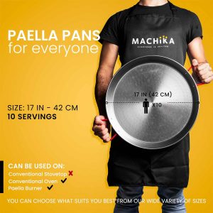 17 In Polished Steel Paella Pan | 42 cm | 10 Servings