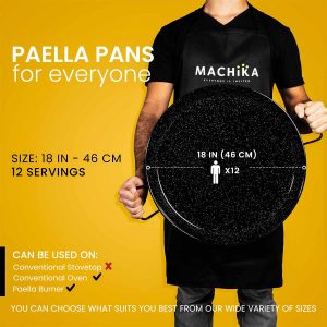 18 In Polished Steel Paella Pan | 46 cm | 12 Servings
