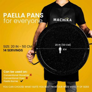 20 In Enameled Steel Paella Pan | 50 cm | 14 Servings