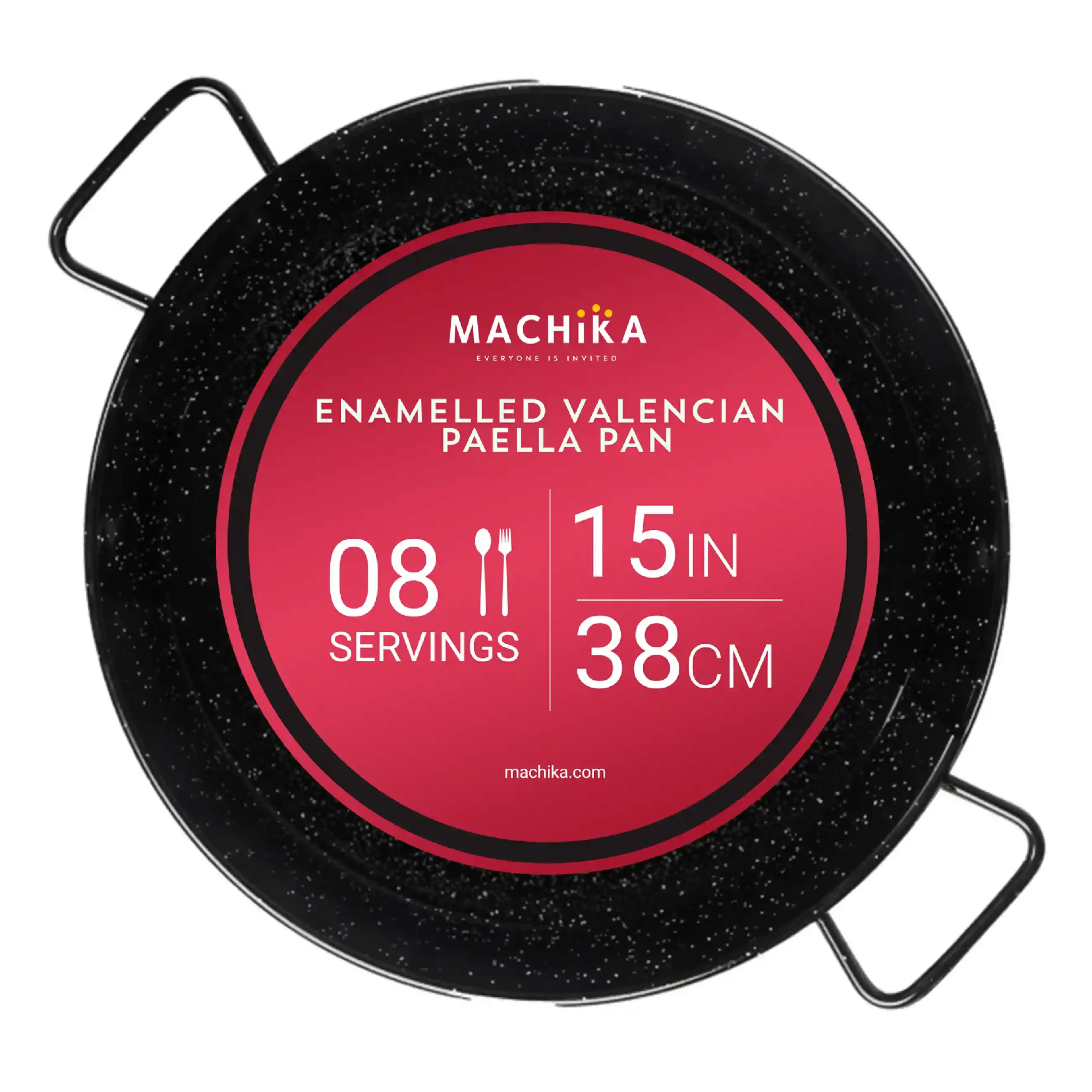 Garcima 15 Inch Enameled Paella Pan - Serves 8 - Tienda Delicias de España