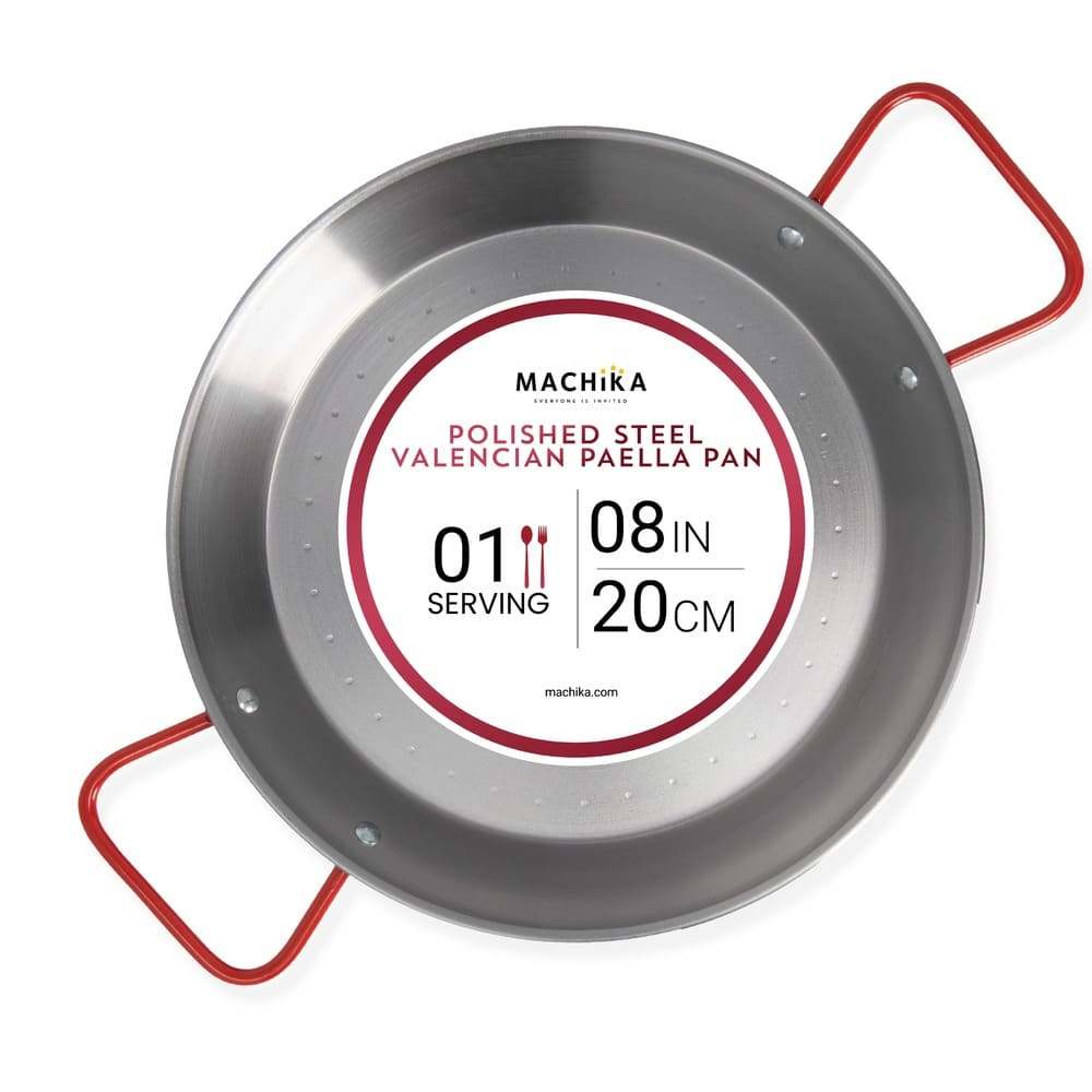 Paella Pan Polished Steel 20 (6 Pack) Paella Pans