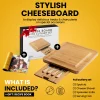 Bamboo Cheese Board Set With Cutlery Set - Image 4